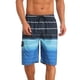 thumbnail image 1 of INSPIRE CHIC Pantalones Cortos de Playa para Hombre con Cintura de Cordón a Rayas y Bolsillos 32 Azul Marino, 1 of 4