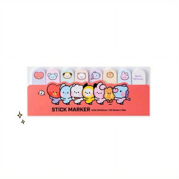 160 Sheets of Adorable Sticky Notes - 8 Unique Cartoon Designs - 20pcs Each - Perfect for School Supplies & Memos!