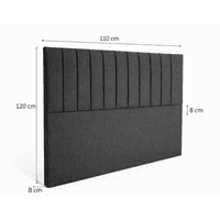 Respaldo Premium 1.5 Plaza Gris Plomo /Lino Lore | Diseño Moderno