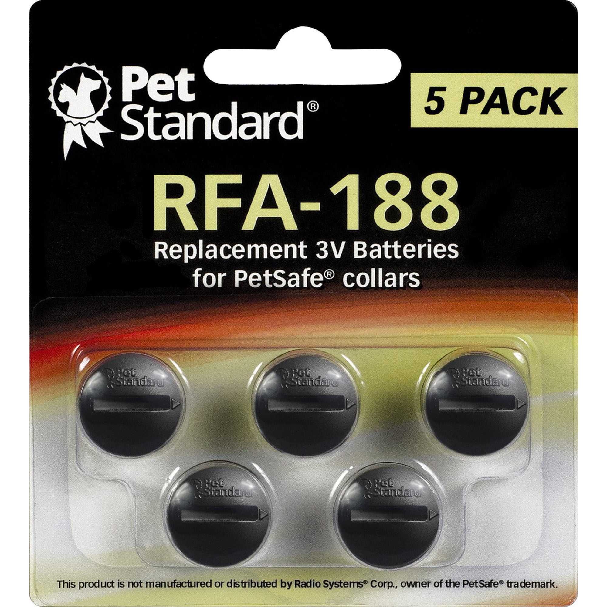 Baterías de repuesto PET STANDARD RFA-188 para PetSafe (paquete de 5)