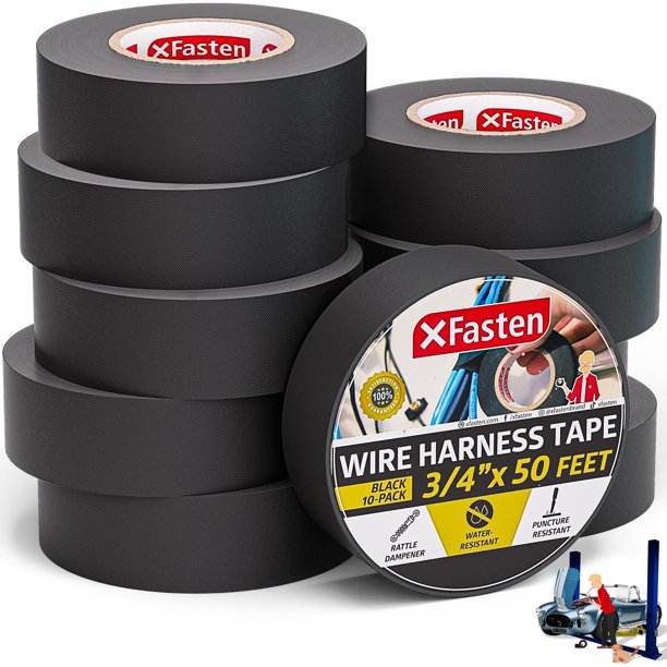 Cinta adhesiva XFasten para arneses de cables, alta temperatura, 19 mm x 15 m (paquete de 10)
