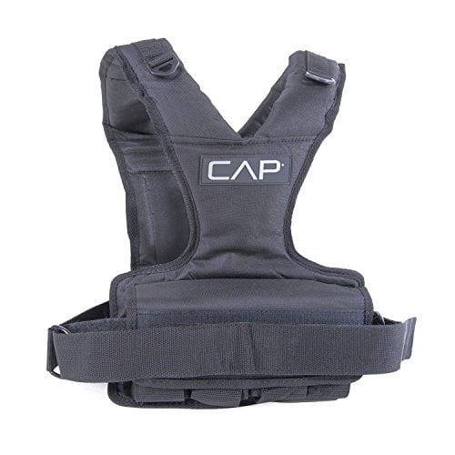 Chaleco Pesado Cap Barbell Para Mujer, 13,6 Kg, Ajustable, Negro
