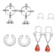 thumbnail image 1 of Clip No Perforante Del Anillo Del Encanto Del Acero Inoxidable 8Pcs En Ajustable, 1 of 3