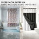 thumbnail image 2 of Cortina De Baño Diseño Impermeable + Forro Y 12 Ganchos Blanca Negro, 2 of 10