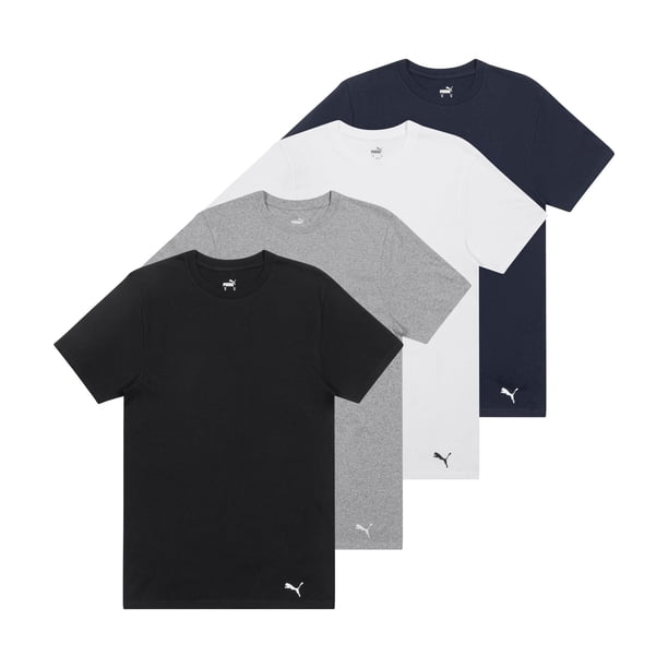 Camiseta Puma para hombre con cuello redondo, cuello redondo, color azul marino y gris, algodón S