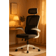 thumbnail image 2 of Silla Ergonómica Oficina Soporte Lumbar Ajustable Giratorio Blanco, 2 of 8