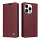 thumbnail image 3 of Funda Billetera de Cuero para iPhone 15 Pro con Tarjetero y Soporte - Tapa Magnética Rojo, 3 of 6