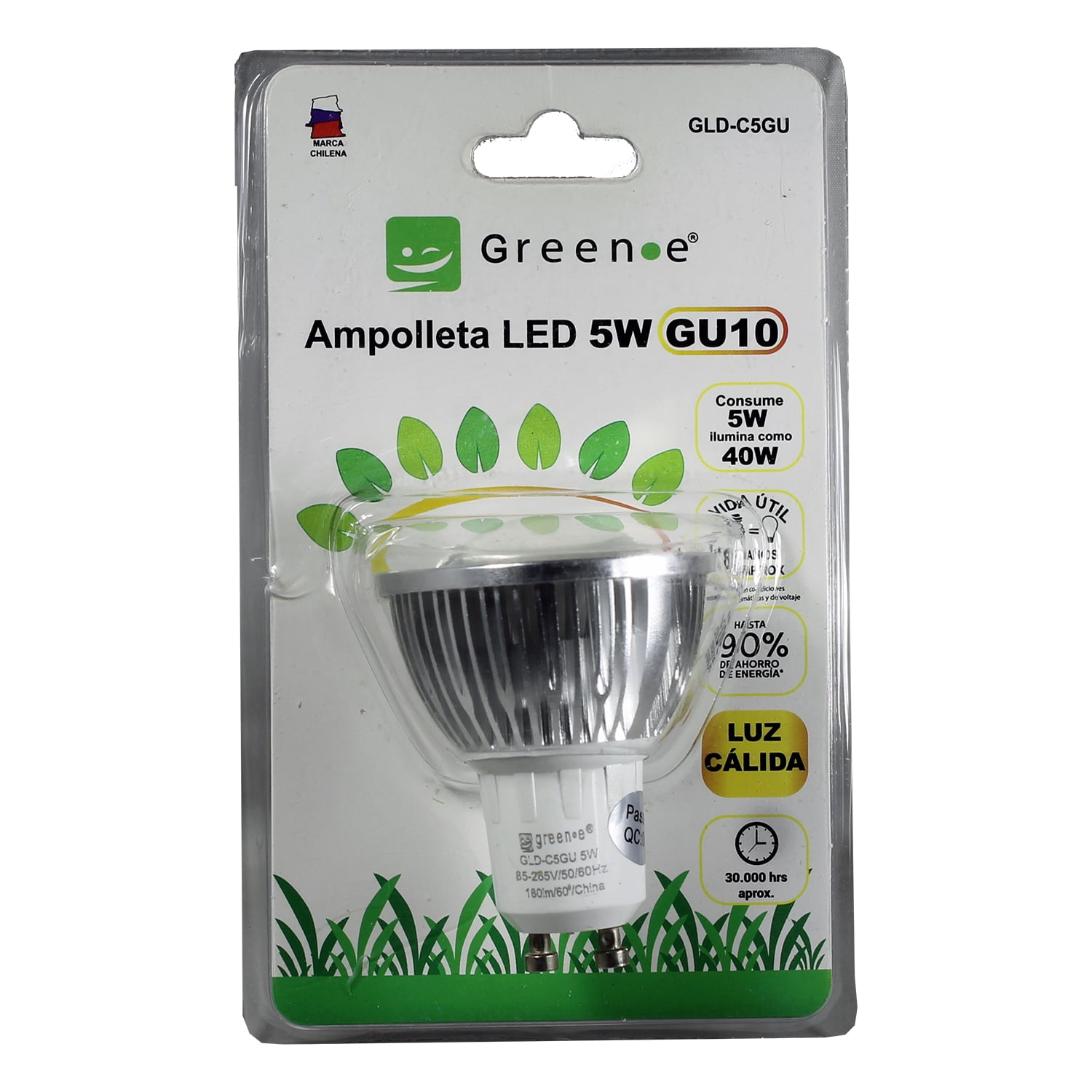 Green E - Ampolleta Led 5w Gu10 Cálida
