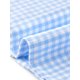 thumbnail image 5 of INSPIRE CHIC Lindos Tops sin Mangas de Cuadros Vichy para Mujeres con Cuello Peter Pan y Volantes, Blusa Abotonada L Azul Claro, 5 of 6
