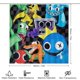 thumbnail image 2 of AMIGOS DEL ARCOÍRIS-theme 4-Piece Shower Curtain Set with Rugs, Waterproof Bathroom Decor Set Includes Bath Mat, U-Shaped Rug, Toilet Lid Cover and Curtain with Hooks, 2 of 6