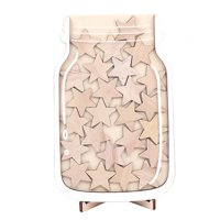 Bothyi - Tarro De Recompensa Con Estrellas, Adorno De Madera Para Niños Para El Hogar, Aula, Color Madera