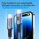 thumbnail image 2 of Cable Tipo C Tipo C Carga Super Rapida 240w 8k 60hz 4k 120hz 40gbps Trenzado Thunderbolt 4, 2 of 5