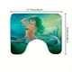 thumbnail image 1 of 1pc Waterproof Green Mermaid Shower Curtain with 12 Hooks, Non-Slip Bathroom Rug, Toilet U-Shape Mat, and Toilet Lid Cover Pad - Enhance Your Bathroom Decor, 1 of 5