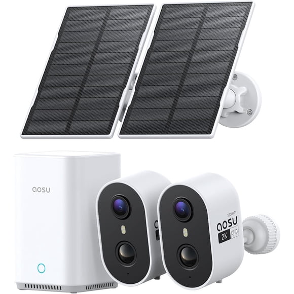 Cámaras de seguridad solares inalámbricas para exterior aosu, 2K HD