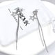 thumbnail image 3 of Aros Colgantes Estrellas Fugaces, 2 en 1, Circonita y Plata 925, 3 of 4