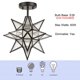 thumbnail image 5 of Lámpara de techo HYDELITE 33 cm Estrella Morava con vidrio con semillas negro, 5 of 8