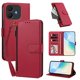 thumbnail image 2 of Funda con Billetera para [TCL K70 4G] con Bolsillo Zipper y Tarjetero Rojo, 2 of 6