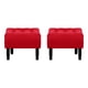 thumbnail image 1 of Set Pouf Wood 1c Felpa 00 Rojo, 1 of 5