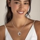thumbnail image 3 of Collar con colgante de corazón de plata de ley, 3 of 4
