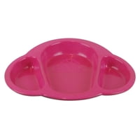 Ecosoulife - Plato De Cáscara De Arroz Para Bebés Con 3 Compartimentos – Color Rosado