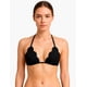 thumbnail image 1 of Bikini estilo triangulo con bordes ovalados color negro Talla M, 1 of 4