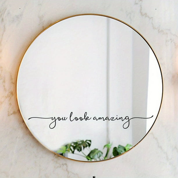 1pc, Mirror Decal, Love Yourself And Love Life Inspirational Quotes Wall Sticker, Bathroom Decor Shower Door Decal, Window Sticker, Bedroom Bathroom Background Wall Decor, Home Decor