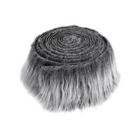 Bothyi - Tela Sintética Suave Y Peluda, Cortes Para Parches De Sombrero, Gnomos, Barba, Pelo, Gris Escarcha