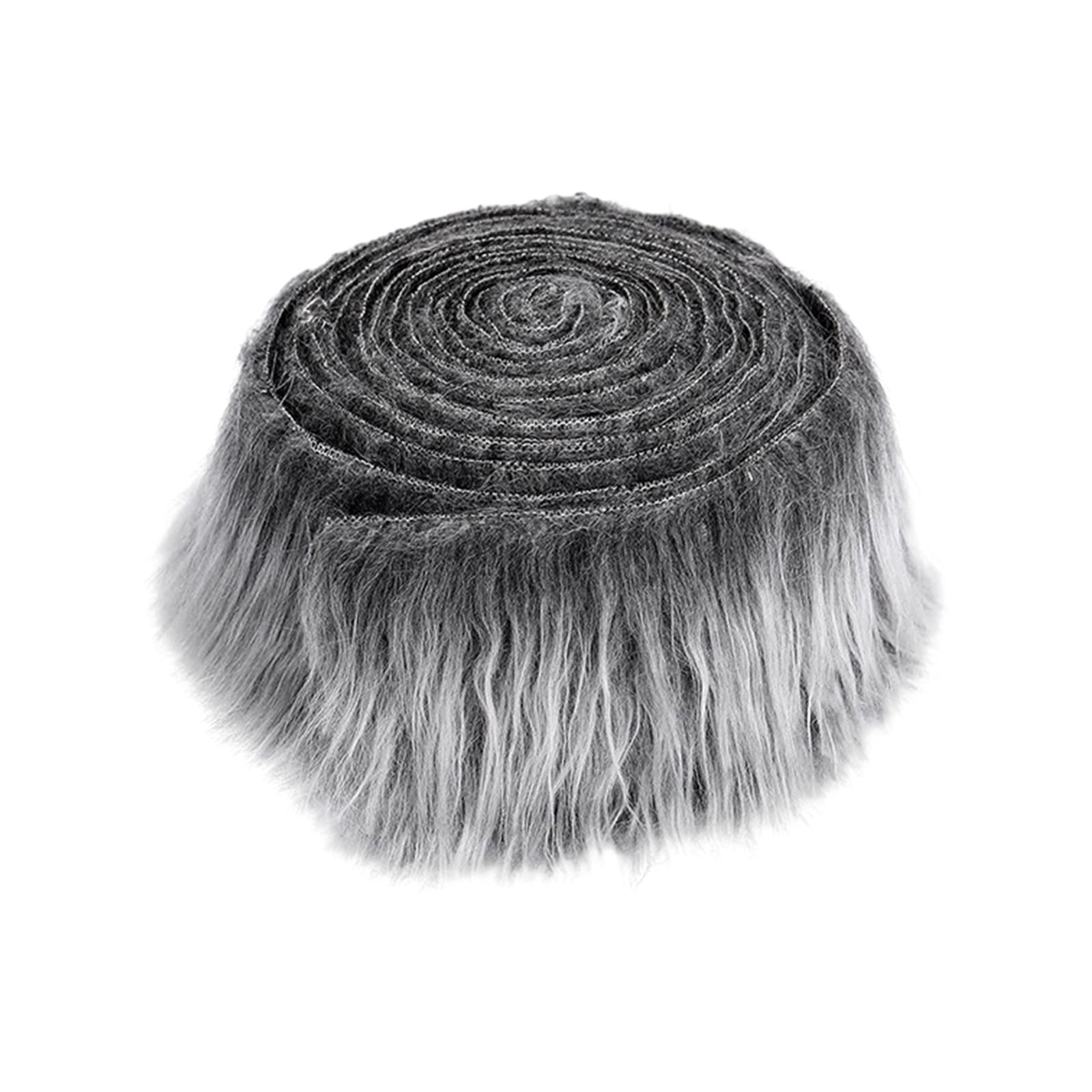 Bothyi - Tela Sintética Suave Y Peluda, Cortes Para Parches De Sombrero, Gnomos, Barba, Pelo, Gris Escarcha