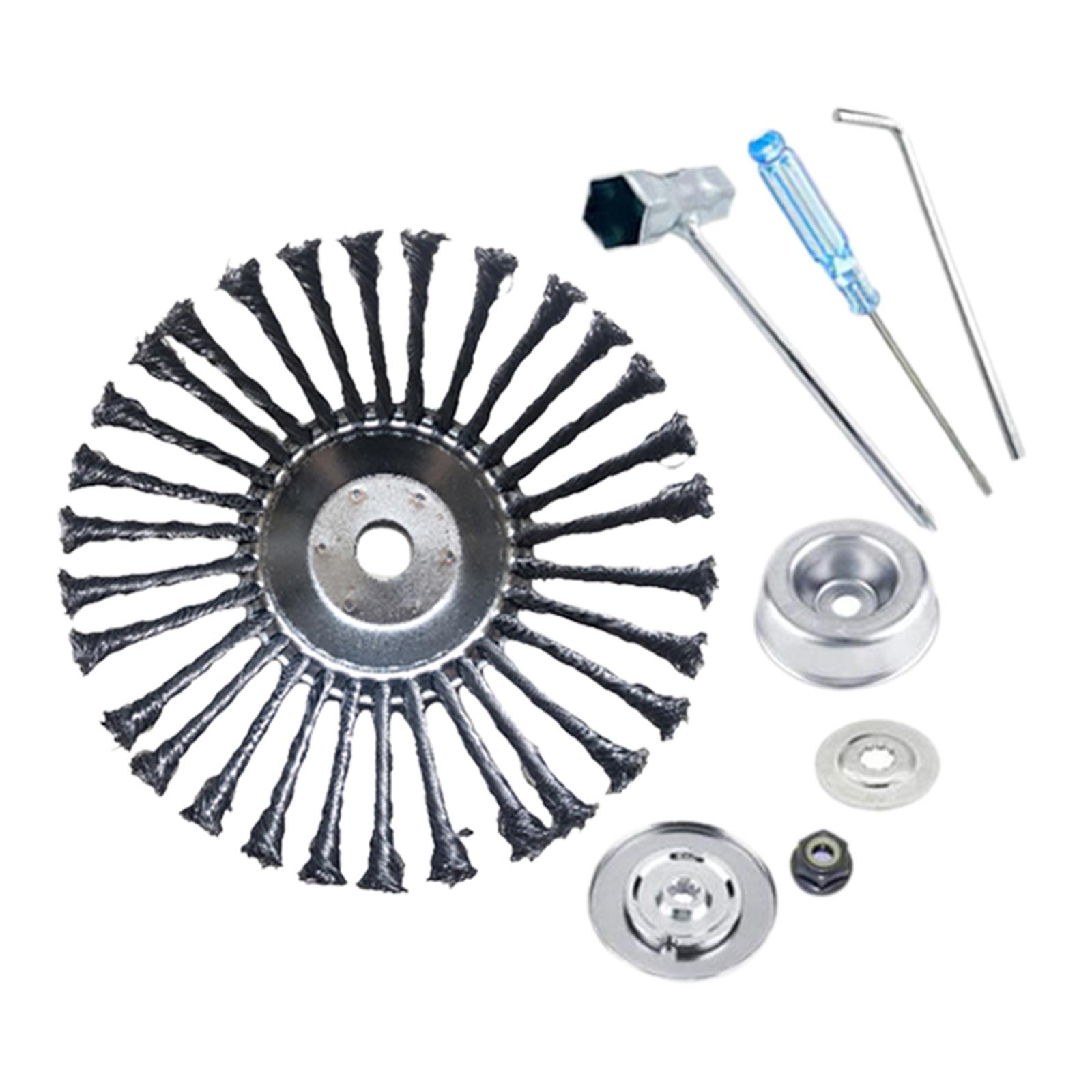 Ioensy - Cabezal De Corte De Cepillo Giratorio De Alambre Cabezal De Corte De Disco De Cepillo De Rueda De Alambre Para Pavimentación