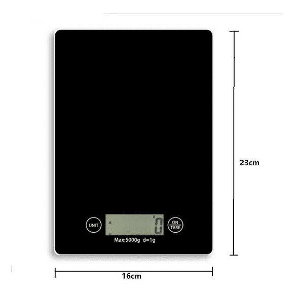 Balanza digital cocina vidrio slim 5kg color plata