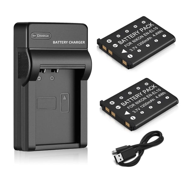 Batería y cargador Milepow EN-EL10 para Nikon Coolpix