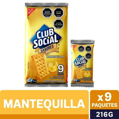 Galletas Saladas Mantequilla 216 G Club Social