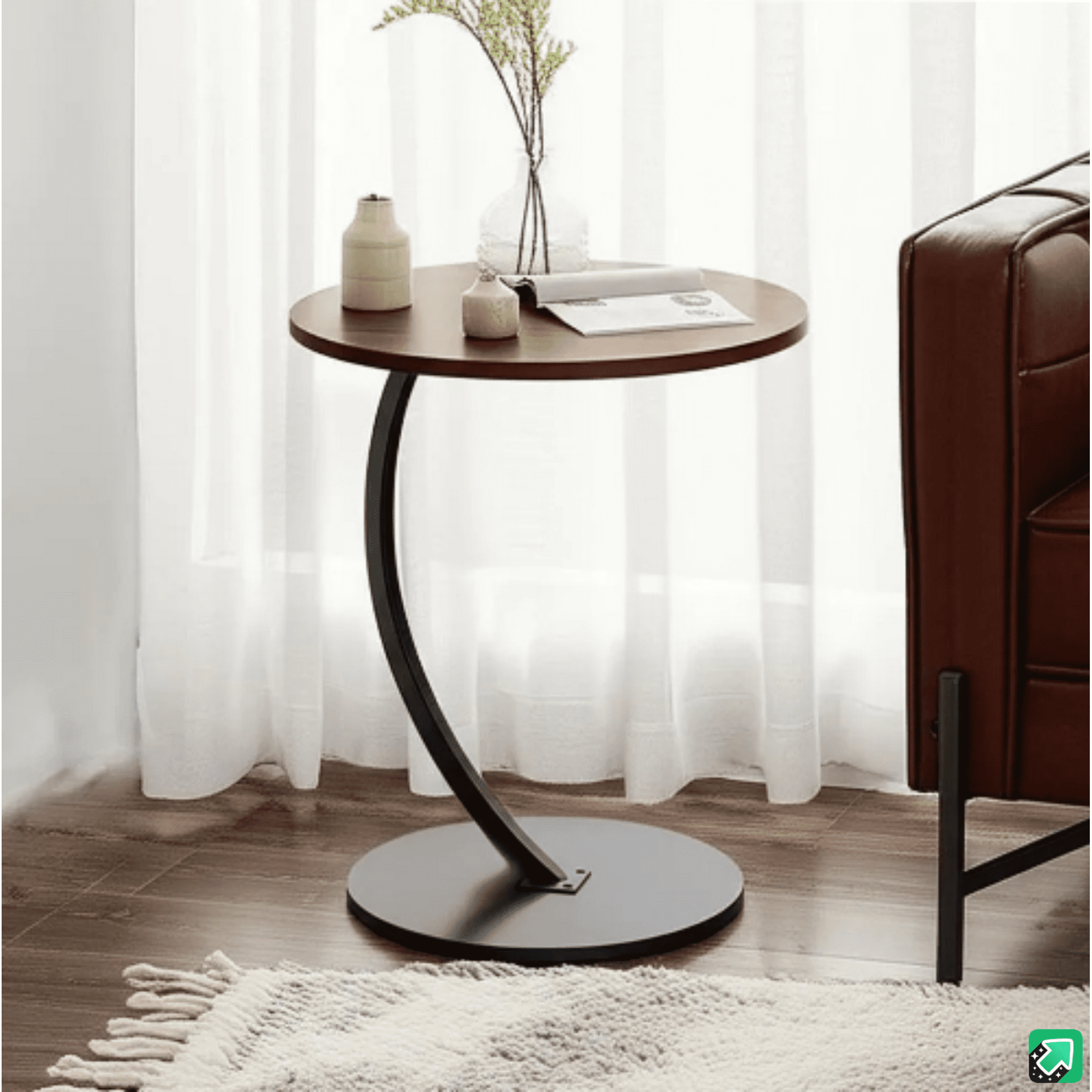 Genérico - Mesa De Centro Lateral Living Vanguardia Madera Natural