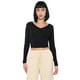thumbnail image 1 of Polera Mujer Manga Larga Negro Cuello V Corona, 1 of 5