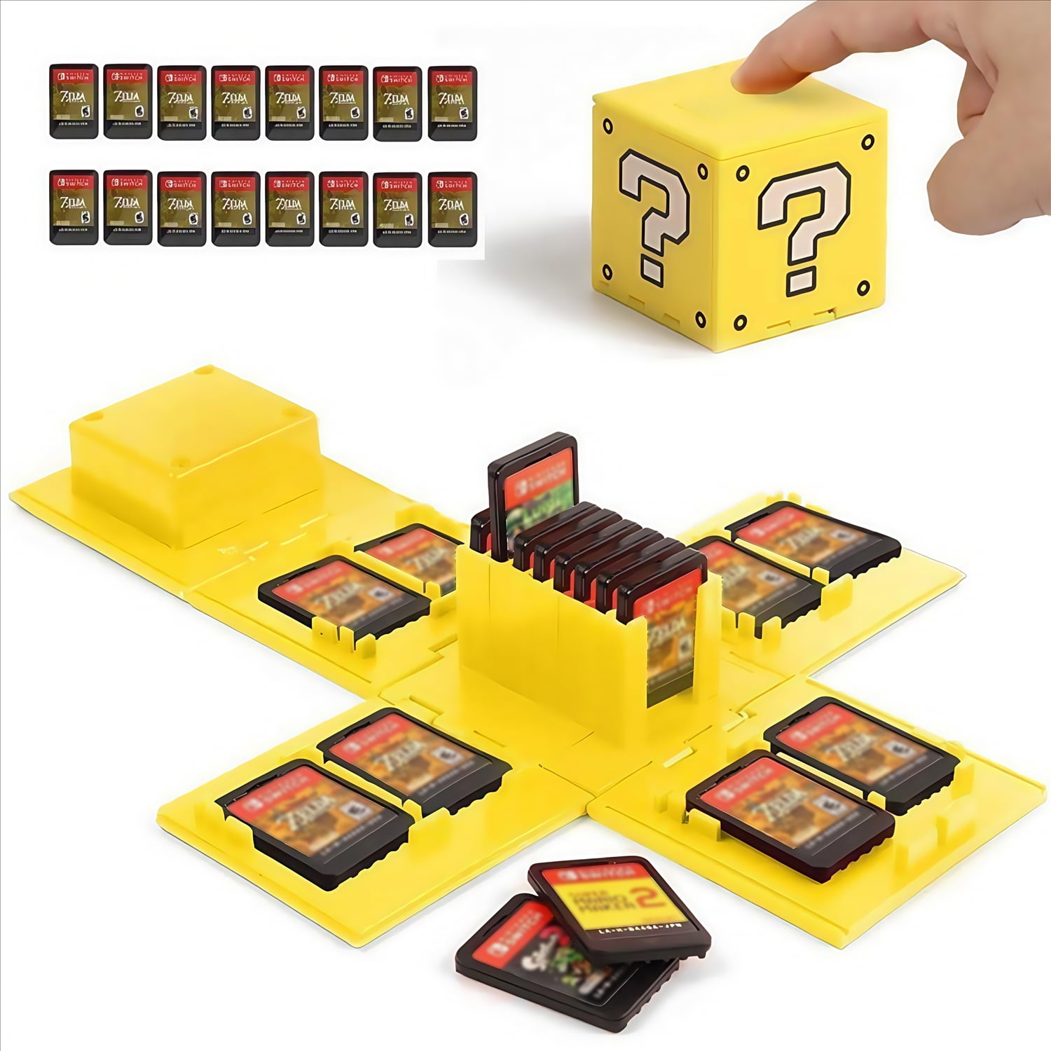 Genérico - Estuche Para Cartuchos De Juego Para Nintendo Switch, Soporte De Tarjeta De Juego, Contenedor De Viaje Con 16 Espacios