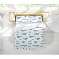 Milsleep - 3D Animales Acuáticos Mamíferos Marinos Patrón Funda De Edredón Set De Ropa De Cama Set Nórdico