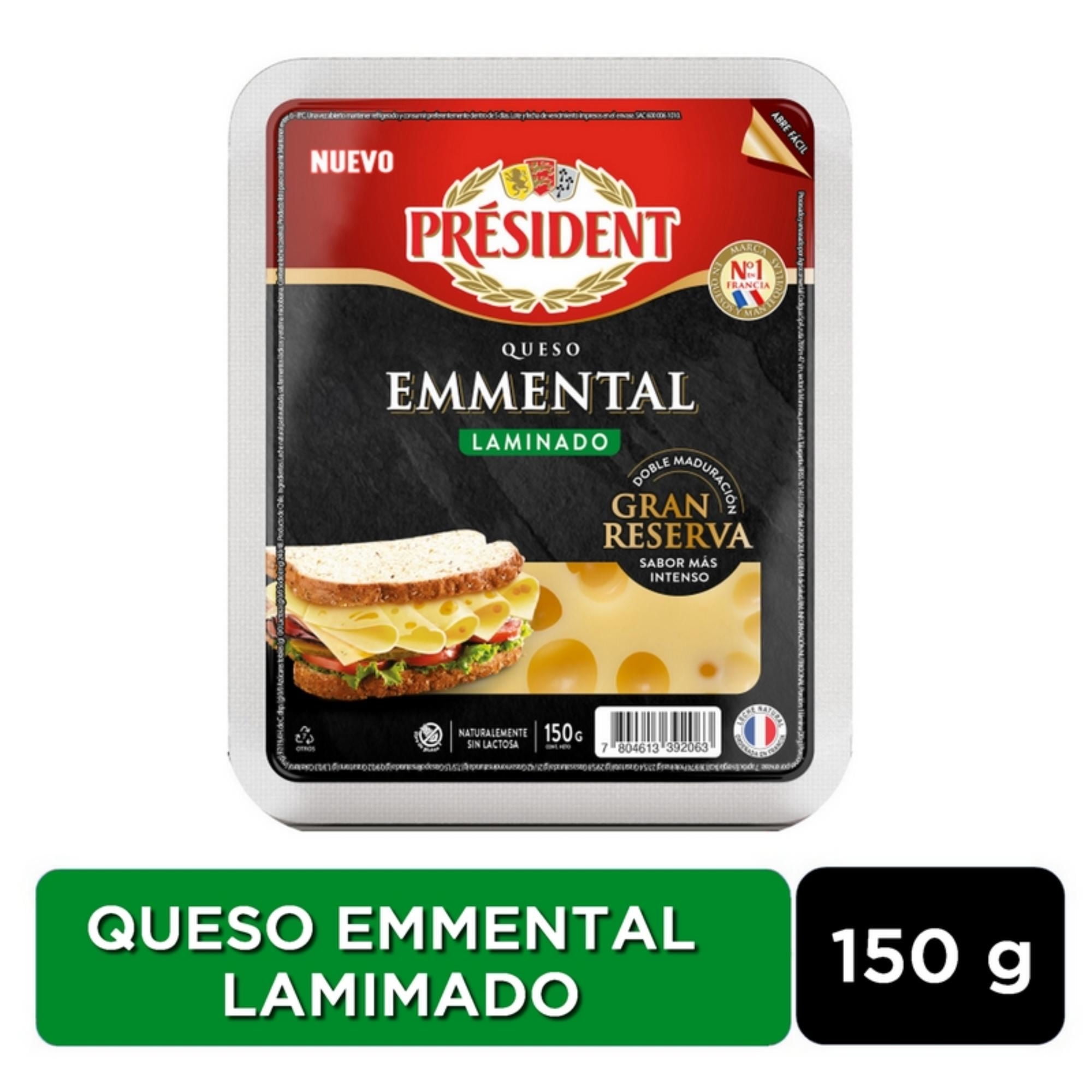Queso Emmental Laminado 150 g Président