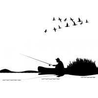 Rienda Libre Graphics - Decomural Fishing Scene Angling Fisherman Ws-17412