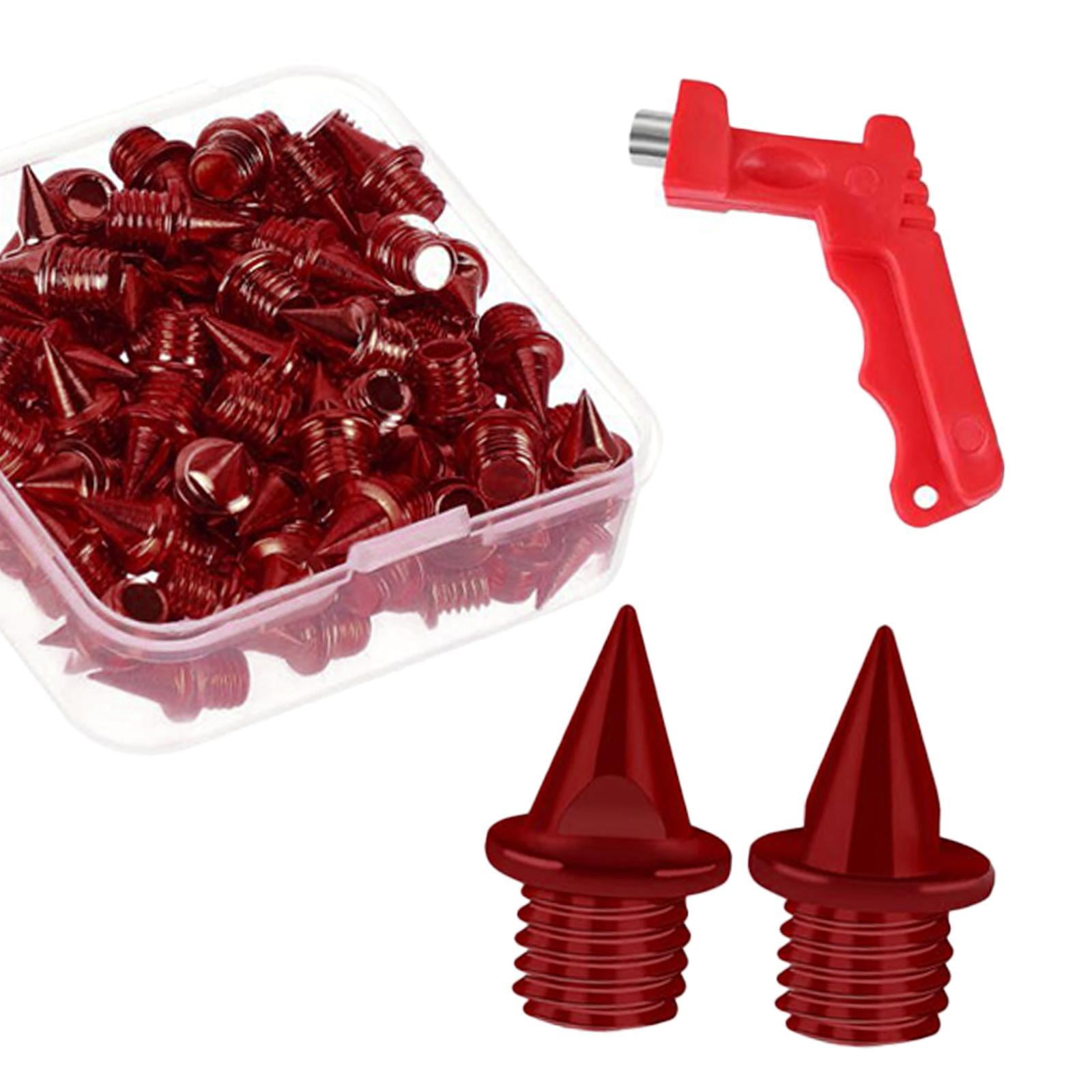 Magideal - 60 Piezas Clavos Para Zapatos De Pista Clavos De Pista De Repuesto De 5 Mm Clavos Para Correr En Pista Y Campo Para Distancias Cortas, Correr Hombres Rojo