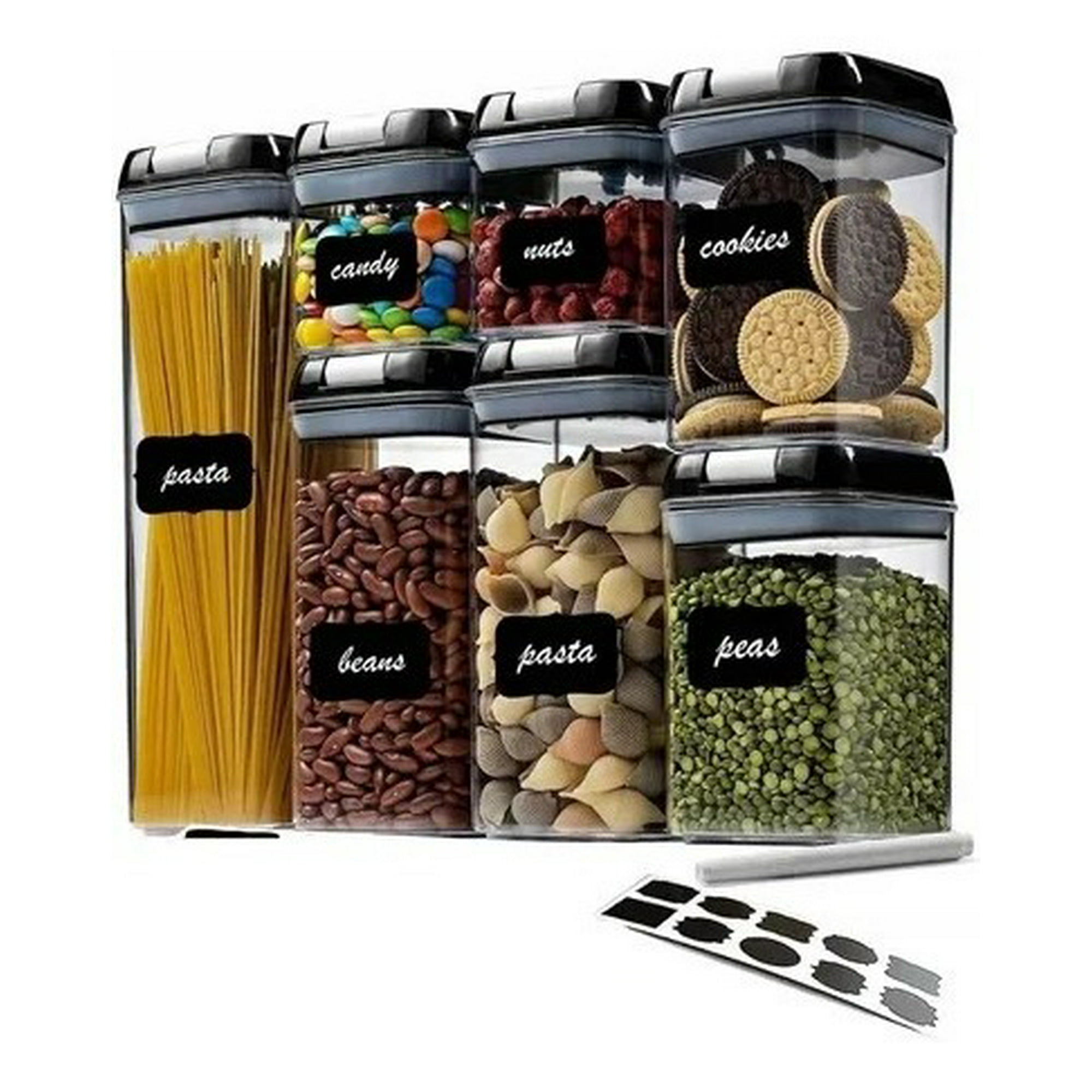 Genérico - Set De 7 Contenedores Para Cocina Con Tapa Hermetica