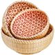 thumbnail image 1 of Xiao Hua Canasta Redonda de Mimbre para Frutas de 3 Piezas, Canasta Tejida de Mimbre para Pan de Cocina, Juego Apilable de Canastas Tejidas de Mimbre para Comidas, Decoración Del Hogar,, 1 of 4