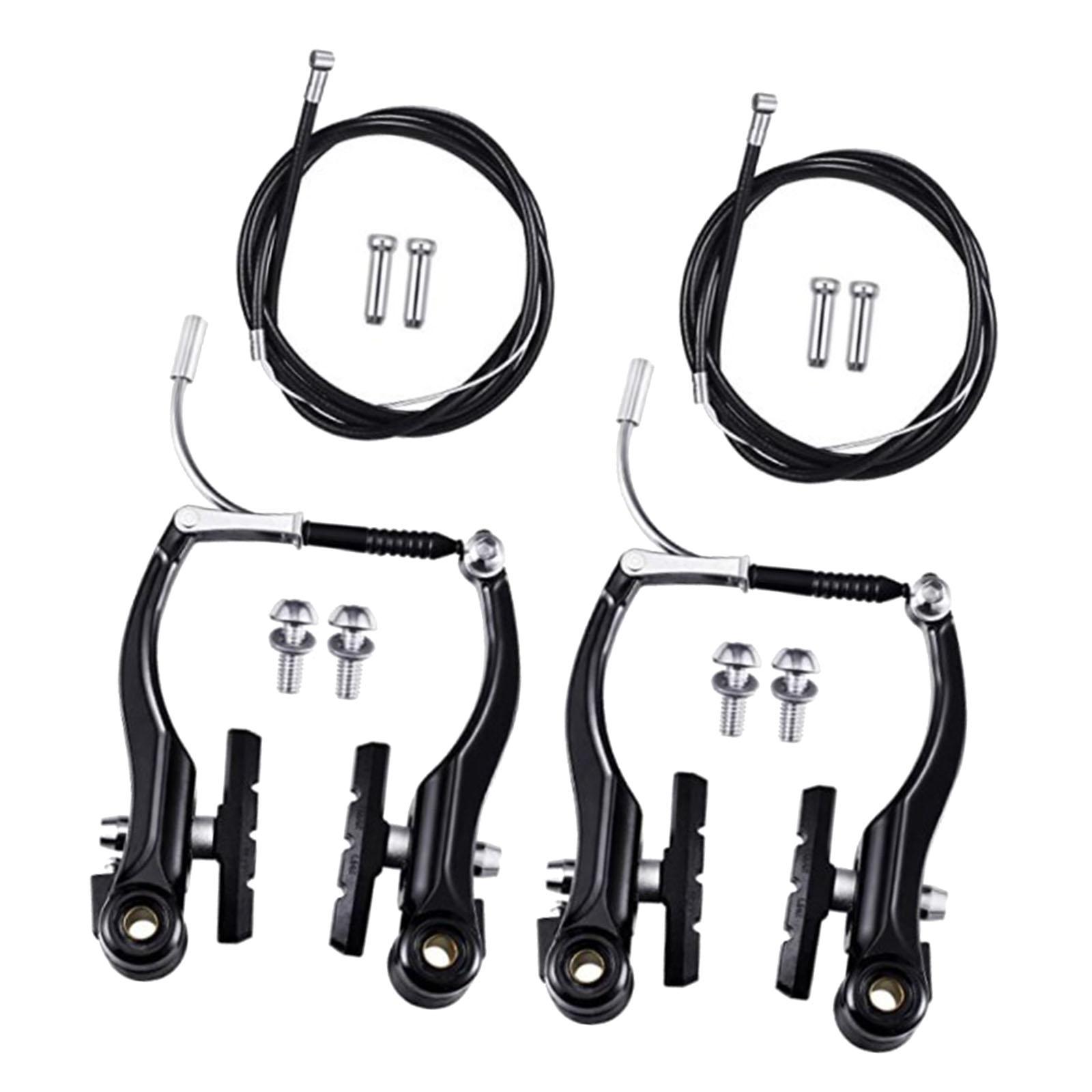 Magideal - Juego De Frenos En V Para Bicicletas De Montaña, Cables De Freno De Repuesto De Fácil Instalación, Accesorios De Cables Delanteros Y Traseros De Metal