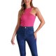 thumbnail image 1 of INSPIRE CHIC Body sin mangas para mujer con cuello halter asimétrico S Rosa caliente, 1 of 6