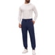 thumbnail image 2 of INSPIRE CHIC Pantalones de chándal para hombre de color sólido con cintura ajustable y cordón para entrenamiento 34 Azul Marino, 2 of 5