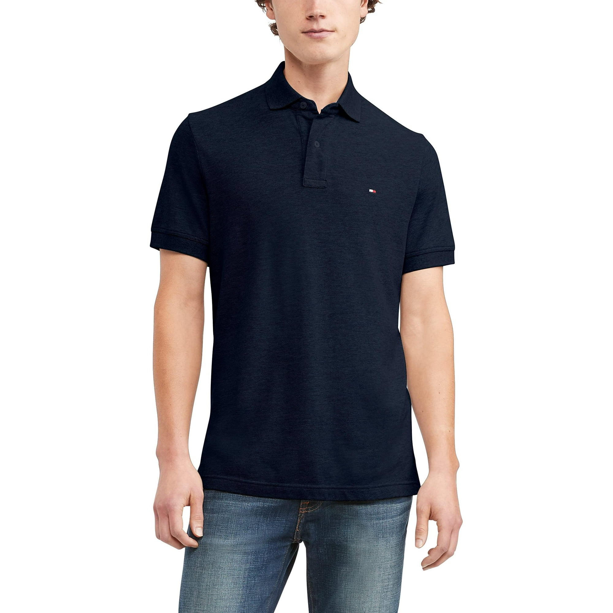 Polo Tommy Hilfiger Classic Fit Para Hombre Azul Marino - Xs