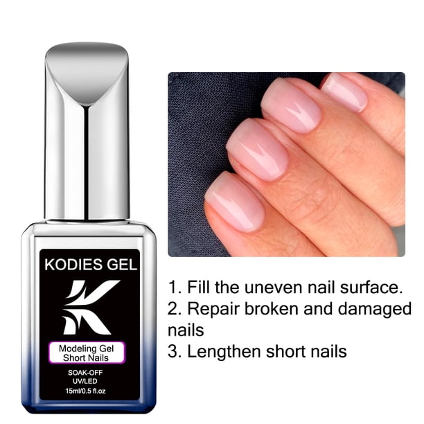 KODIES GEL 2024 NEW Repair Base Coat Gel Nail Polish UV/LED 15ML Keratin Biotin Nails Treatment Strengthener Base Primer Clear
