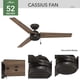 thumbnail image 2 of Ventilador de techo Hunter Cassius de 52" color bronce, 3 aspas, cadena de tiro, 2 of 9