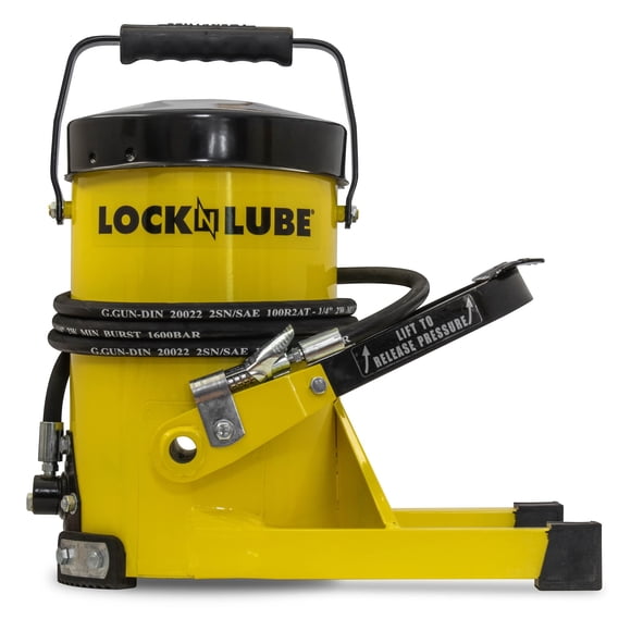 Pistola de Grasa LockNLube 10000 psi Operada a Pie con Manguera de 2 m