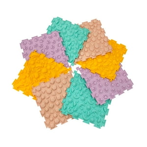 Genérico - Tapetes Mat Sensoriales Cuadrados Niños Set De 8 Piezas 25*25*1Cm - A4 - Sr2505