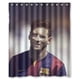 thumbnail image 1 of Cortina de ducha deportiva de fútbol Lionel Messi Barça, juego de cortina de baño con ganchos, tamaño 66 x 72 pulgadas, 1 of 3